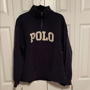 Polo by Ralph Lauren Men's Navy Half-Zip Sweater